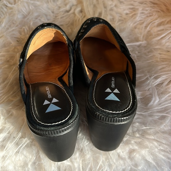 Black suede platform clog by DANIBLACK Size 6 1/2 M - Picture 3 of 8